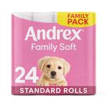 Andrex Family Toilet Roll 2-Ply 170 Sheets per Roll Pack of 24 4978918