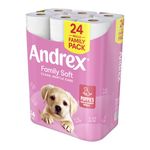 Andrex Family Toilet Roll 2-Ply 170 Sheets per Roll Pack of 24 4978918