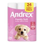 Andrex Family Toilet Roll 2-Ply 170 Sheets per Roll Pack of 24 4978918