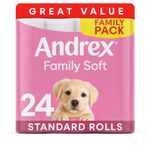 Andrex Family Toilet Roll 2-Ply 170 Sheets per Roll Pack of 24 4978918