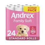 Andrex Family Toilet Roll 2-Ply 170 Sheets per Roll Pack of 24 4978918
