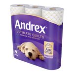 Andrex Ultimate Quilts Toilet Roll 3-Ply 155 Sh/Roll Pack of 9 4474132