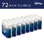 Kleenex Toilet Tissue 3-Ply x195 White 9 Rolls x8 Pack of 72 8459