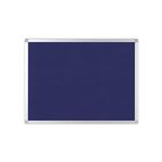 Q-Connect Aluminium Frame Felt Noticeboard with Fixing Kit 1200x900mm Blue 9700029