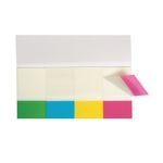 Q-Connect Quick Tabs 25x45mm 40 Tabs 4 Pads Clear/Assorted (Pack of 160) KF01225