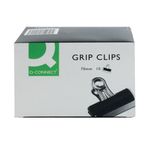 Q-Connect 70mm Black Grip Clip Pack of 10 KF01290