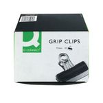 Q-Connect 75mm Black Grip Clip Pack of 10 KF01291