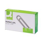 Q-Connect Paperclips Plain 32mm 100 Per Box Pack of 10 KF01314Q