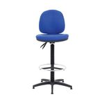 Arista Medium Back Draughtsman Chair 700x700x840-970mm Fixed Footrest Blue KF017021