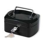Q-Connect Cash Box 6 Inch Black KF02601