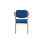 Jemini Wood Frame Chair with Arms 700x700x850mm Blue KF03514