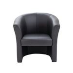 Avior Vinyl Tub Chair 735x615x770mm Black KF03527
