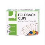 Q-Connect Foldback Clip 24mm Assorted (Pack of 10) KF03652