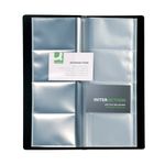 Q-Connect Polypropylene Name Business Card Holder 96 Card Black KF03663