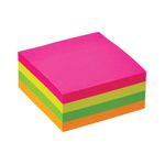 Q-Connect Quick Note Brilliant Rainbow Cube 76x76mm Neon KF10497