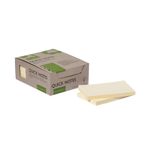 Q-Connect Recycled Notes 127x76mm Yellow (Pack of 12) KF17322