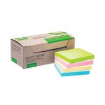 Q-Connect Recycled Notes 76x76mm Pastel Rainbow (Pack of 12) KF17324