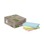 Q-Connect Recycled Notes 127x76mm Pastel Rainbow (Pack of 12) KF17325