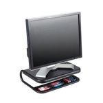Q-Connect Monitor Laptop Riser with Desktop Organiser 380x295x110mm Black KF17416