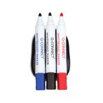 Q-Connect Magnetic Whiteboard Erase with 3 Whiteboard Markers KF18634