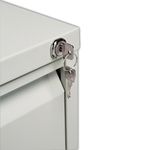 Jemini 2 Drawer Filing Cabinet Lockable 470x622x711mm Light Grey KF20042