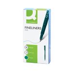 Q-Connect Fineliner Pen 0.4mm Green (Pack of 10) KF25010