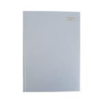 Desk Diary 2 Page Per Day A4 Silver Grey 2027 FS669206