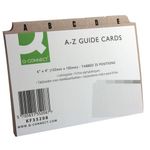Q-Connect Guide Card 152x102mm A-Z Buff (25 Pack) KF35208