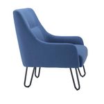 Jemini Daveen Reception Wire Frame Armchair 650x800x860mm Navy KF70023