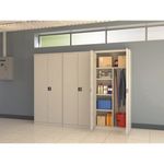 5 Star Janitorial Cleaning Cupboard Locker Steel Silver KF70110