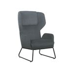 5 Star Agyle Wingback Chair 800x383x1800mm Grey/Black KF70112