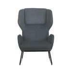 5 Star Agyle Wingback Chair 800x383x1800mm Grey/Black KF70112