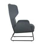 5 Star Agyle Wingback Chair 800x383x1800mm Grey/Black KF70112