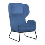 5 Star Agyle Wingback Chair 800x383x1800mm Blue/Black KF70113