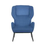 5 Star Agyle Wingback Chair 800x383x1800mm Blue/Black KF70113
