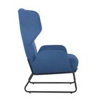 5 Star Agyle Wingback Chair 800x383x1800mm Blue/Black KF70113