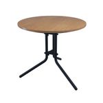 Trine Wooden Top Table 800x800 x730mm KF70148