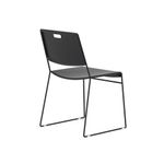 Titan Arc High Density Stacker Chair 520x545x805mm Black KF70153