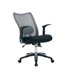Jemini Zumo Mesh Back Chair with Folding Arms Black/Grey KF70319