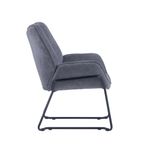 5 Star Cirro Armchair with Soft Upholstery Metal Legs Grey KF70326