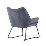 5 Star Cirro Armchair with Soft Upholstery Metal Legs Grey KF70326