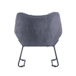 5 Star Cirro Armchair with Soft Upholstery Metal Legs Grey KF70326
