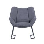 5 Star Cirro Armchair with Soft Upholstery Metal Legs Grey KF70326