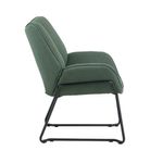 5 Star Cirro Armchair with Soft Upholstery Metal Legs Green KF70327
