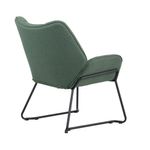 5 Star Cirro Armchair with Soft Upholstery Metal Legs Green KF70327