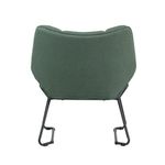 5 Star Cirro Armchair with Soft Upholstery Metal Legs Green KF70327