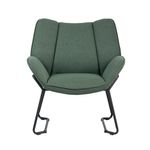 5 Star Cirro Armchair with Soft Upholstery Metal Legs Green KF70327