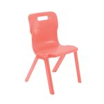 Titan One Piece Classroom Chair Size 5 470x500x770mm Coral KF70514