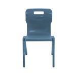 Titan One Piece Classroom Chair Size 5 470x500x770mm Steel Blue KF70515
