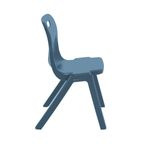 Titan One Piece Classroom Chair Size 6 470x530x805mm Steel Blue KF70520